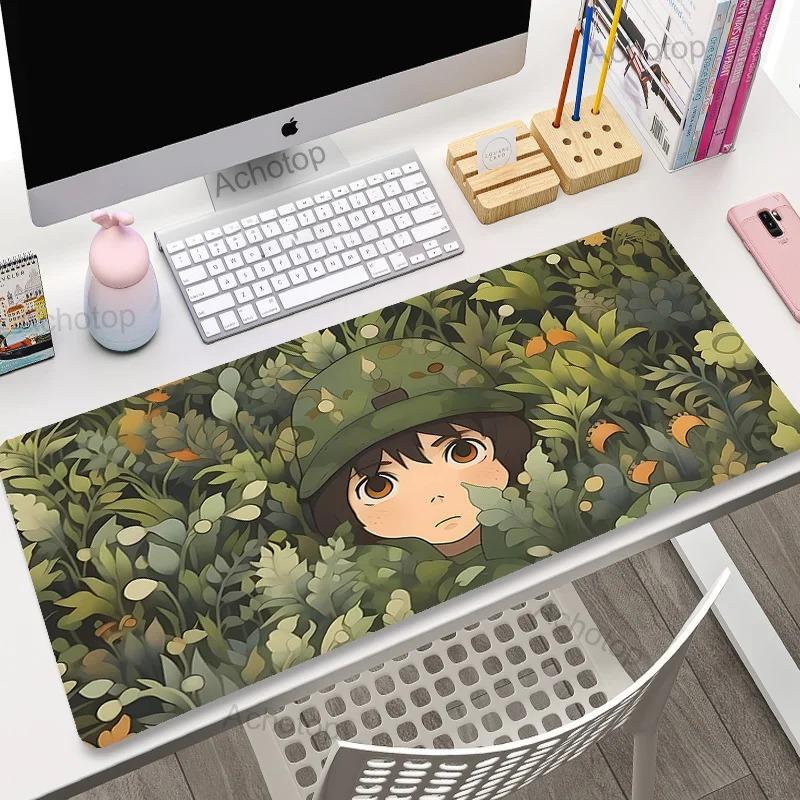 Green Plant Large Area Mousepad Gaming XXL Mouse Pad Size Office Long Table Mat Kawaii Desk Teen Girls Bedroom Laptop Carpet