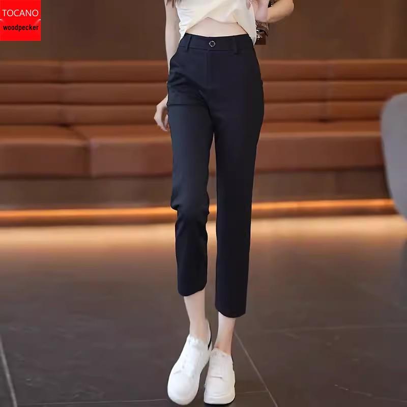 Woodpecker Women's Versatile High Waist Petite Slimming Cigarette Pants