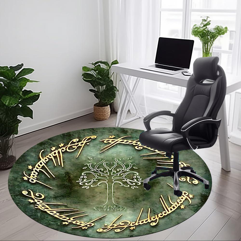 1pc The Lord of the Rings Office Round Area Rug, Under Office Chairs Bedroom Living Room Home Decor, Room Decoa1022129