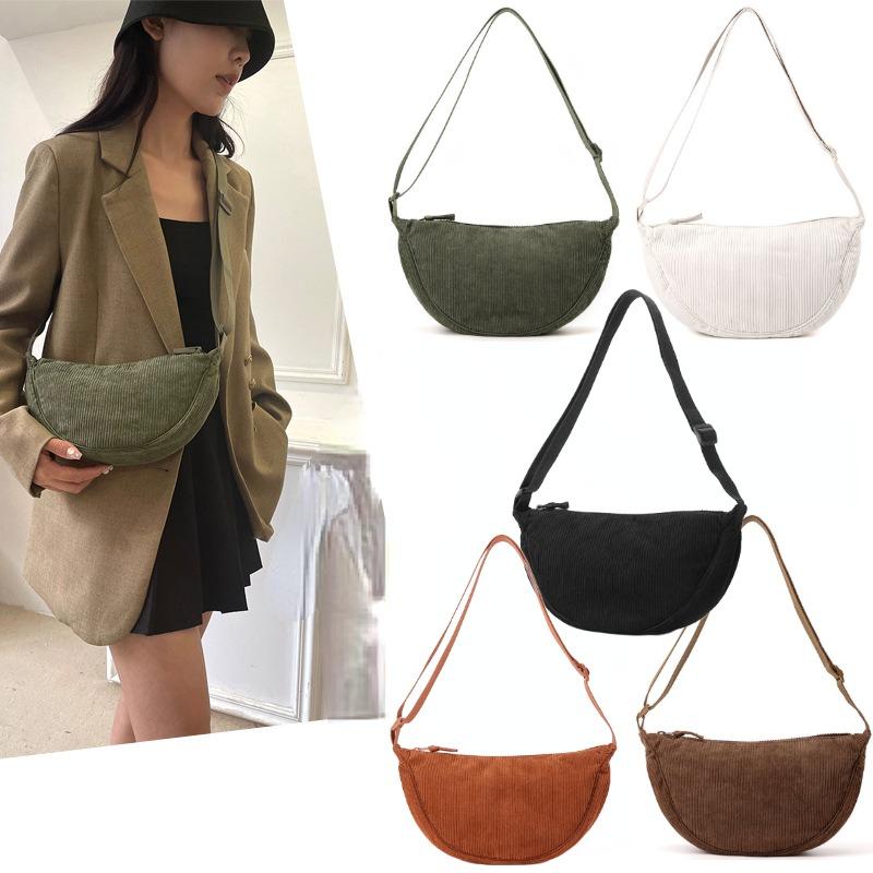 

Corduroy Crossbody Bags for Women Ladies Large Capacity Shoulder Bag Fashion Purse and Handbags Solid Color Women Messenger Bag