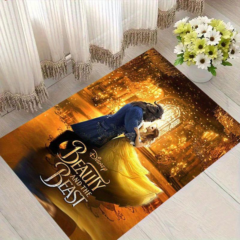 

1pc beauty and the beast Pattern Carpet Area Rug Non slip Carpet Hand Washable Floor Mat Suitable For Living Room Bedroom Home Decor Room Decor 60cm by 90cm