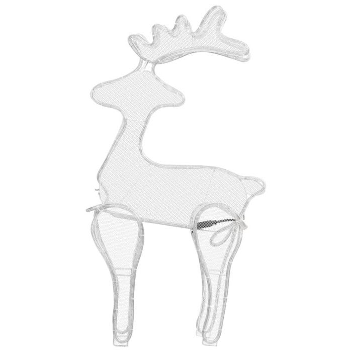 VidaXL Décoration de Noël de Renne avec Maille Ornement d'Extérieur Décoration de Jardin Arrière-cour Résistance à l'Eau 306 289976
