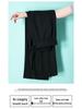 Women's Wide-Leg Ice Silk Linen Pants: Summer Thin, High-Waist, Elastic, Casual Style