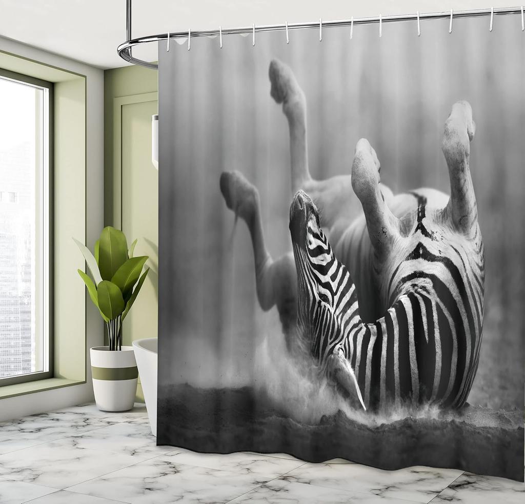 Mystical Alchemy Room Shower Curtain Featuring Candles Books And Potions Medieval Fantasy Art Style Unique Bath Decor Item