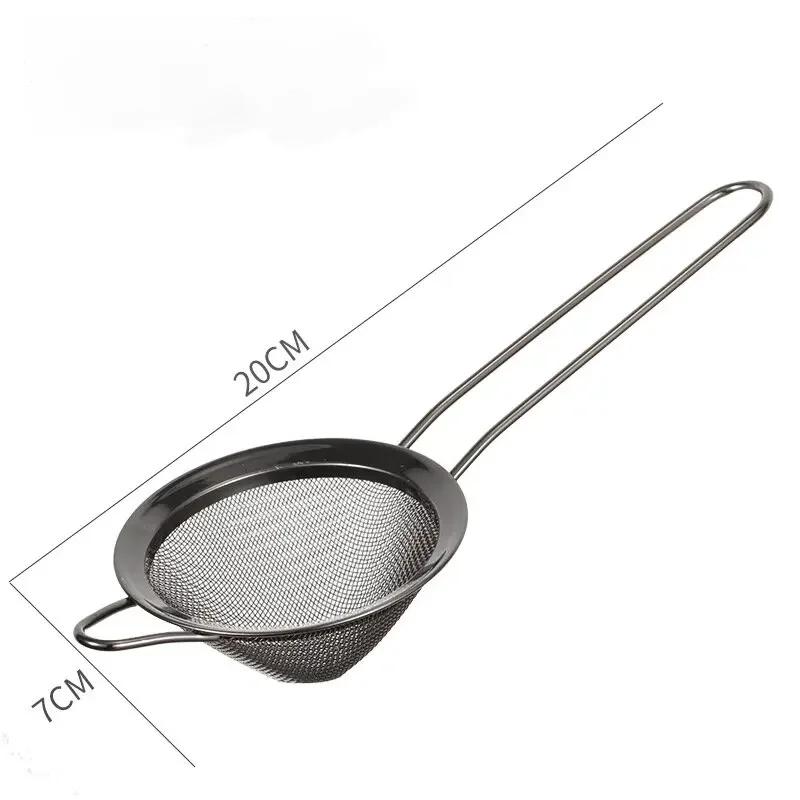 2025 New Stainless Steel Conical Strainer for Cocktail Drink Bar Strainers Bartender Bar Tool Fine Mesh Cocktail Ice Strainer чёрный