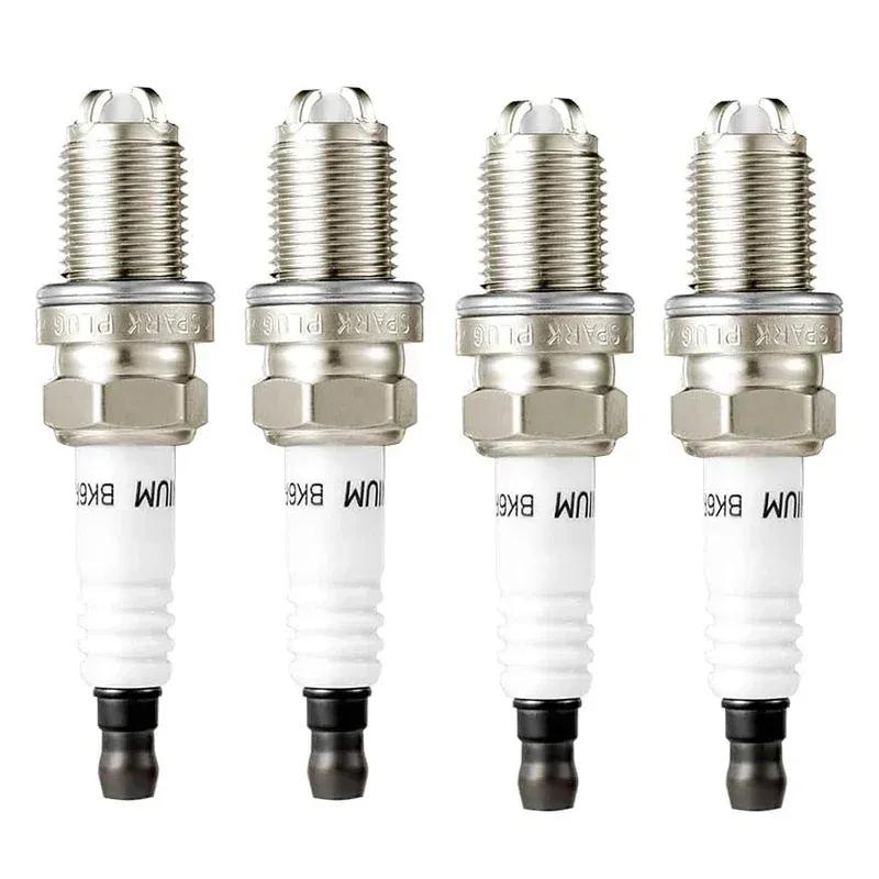 4/6PCS 12120037607 BKR6EQUP Platium Spark Plug Candles For BMW E39 E60 E61 E46 E63 E64 Z3 M54 M62 320 528 12 12 0 037 607