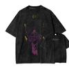 New ACID WASH TEE Neon Genesis Evangelion Printed Tshirt Mens and Womens Washed Tshirt High Quality Vintage Tshirt Top