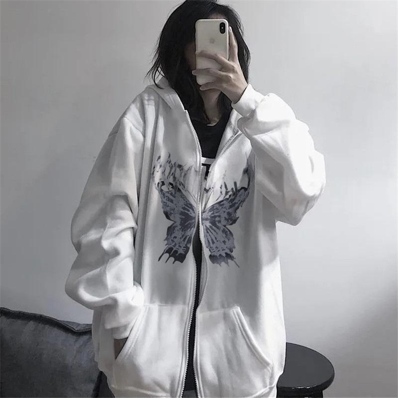 Felpa da cardigan da donna a metà lunghezza con cappuccio e zip, in velluto, vestibilità ampia versatile per autunno e inverno.