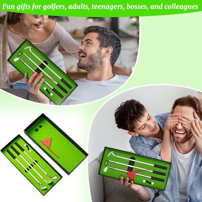 Golfball-Stiftset & Desktop-Golf-Putting-Spiel - Ein lustiges Geschenk für Golfer, Erwachsene, Jugendliche, Chefs und Kollegen.