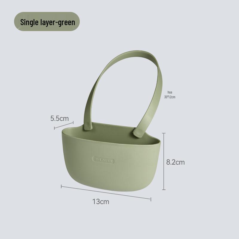 Xinzao Kitchen Sink Draining Rack - Hanging Storage Basket, Single/Double Layer