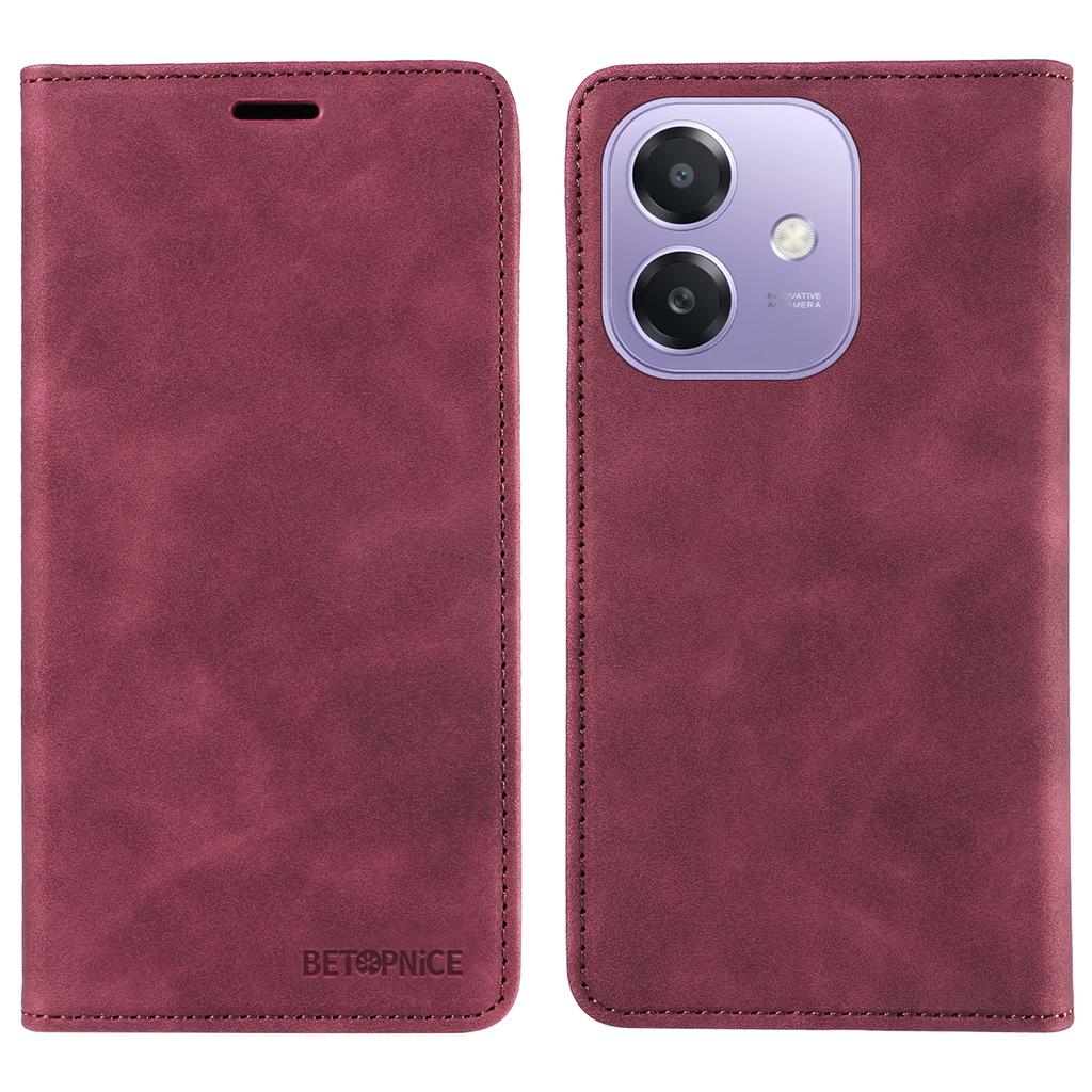 BETOPNICE 003 For Oppo A5x 5G/A3x 4G/A3x 5G (India) Wallet Case Leather Phone Cover with Stand