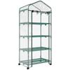 Foil Greenhouse, Hothouse, Mini Greenhouse, Plant House, Cold Frame, 4 Shelf Compartments, 69 x 50 x 165 cm, Transparent