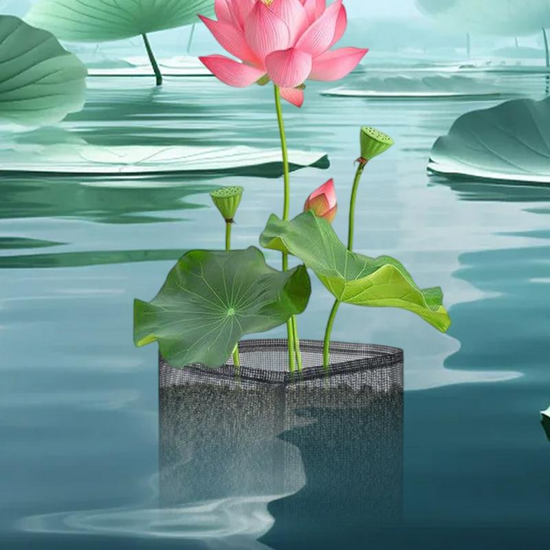 Pond Plant Baskets Floating Pond Plant Basket 4X Floating Aquatic Mesh Breathable Planting Bags For Water Planting Indoor Garden