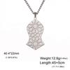 LIKGREAT Islamic Calligraphy Pendant Necklace Ayatul Kursi Stainless Steel Prophet Muhammad Nalain Jewelry Eid Gifts Wholesale