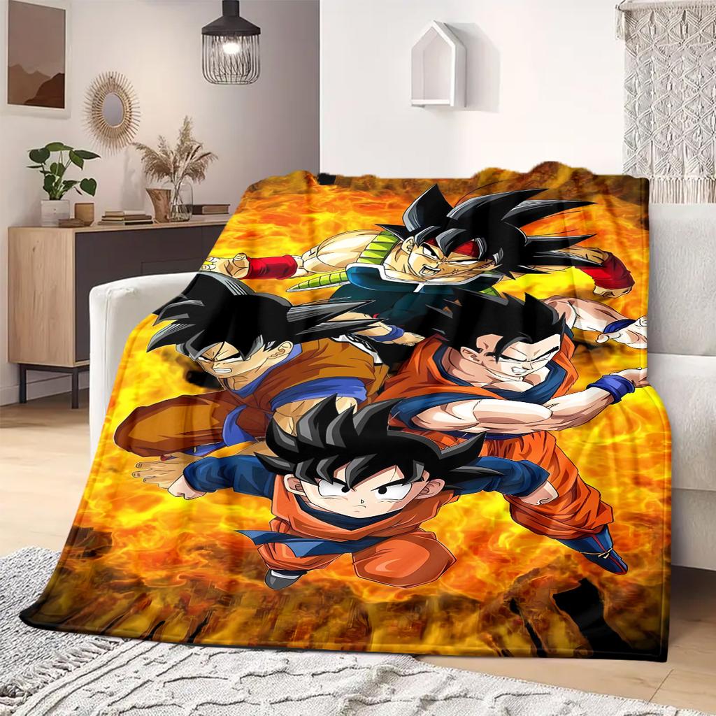 Dragon Ball Z Print Blanket Warm Comfortable Flannel Blanket Suitable for Bedrooms,Sofas, Beds,Chairs,Travel -QIAO27