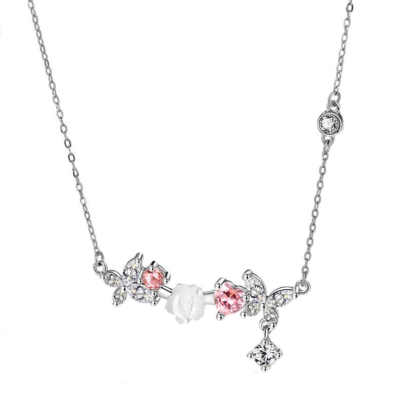 Butterfly Dance Flower Original Flower Necklace Female Niche Premium Versatile Clavicle Chain Premium Durable Quality