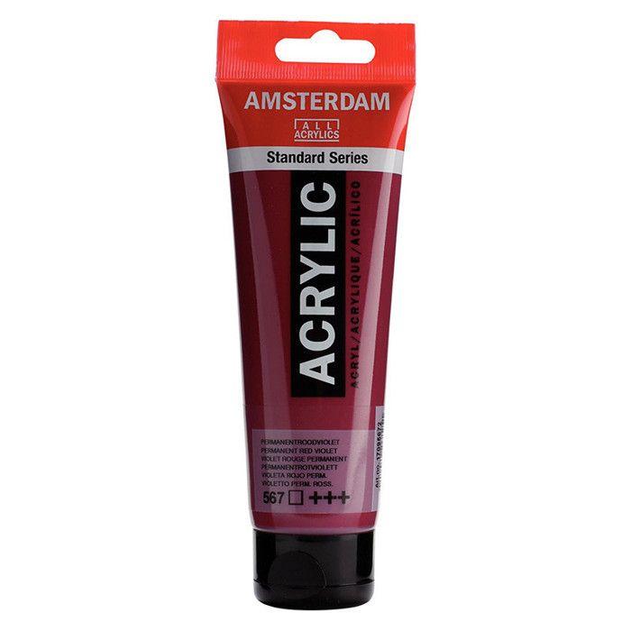 Peinture Acrylique - TALENS - Amsterdam - 120ml - Rouge Permanent Violet
