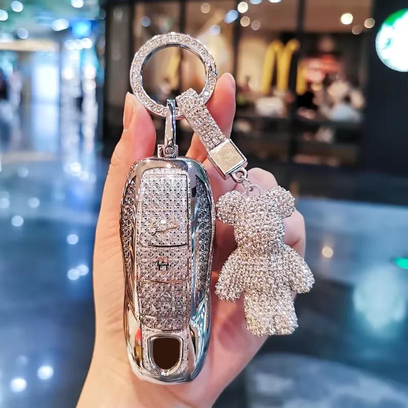 Suitable For Porsche Keycase, Panamera Cayenne Macan 718 911 Taycan Keycover Key Shell Keychain Shell Buckle