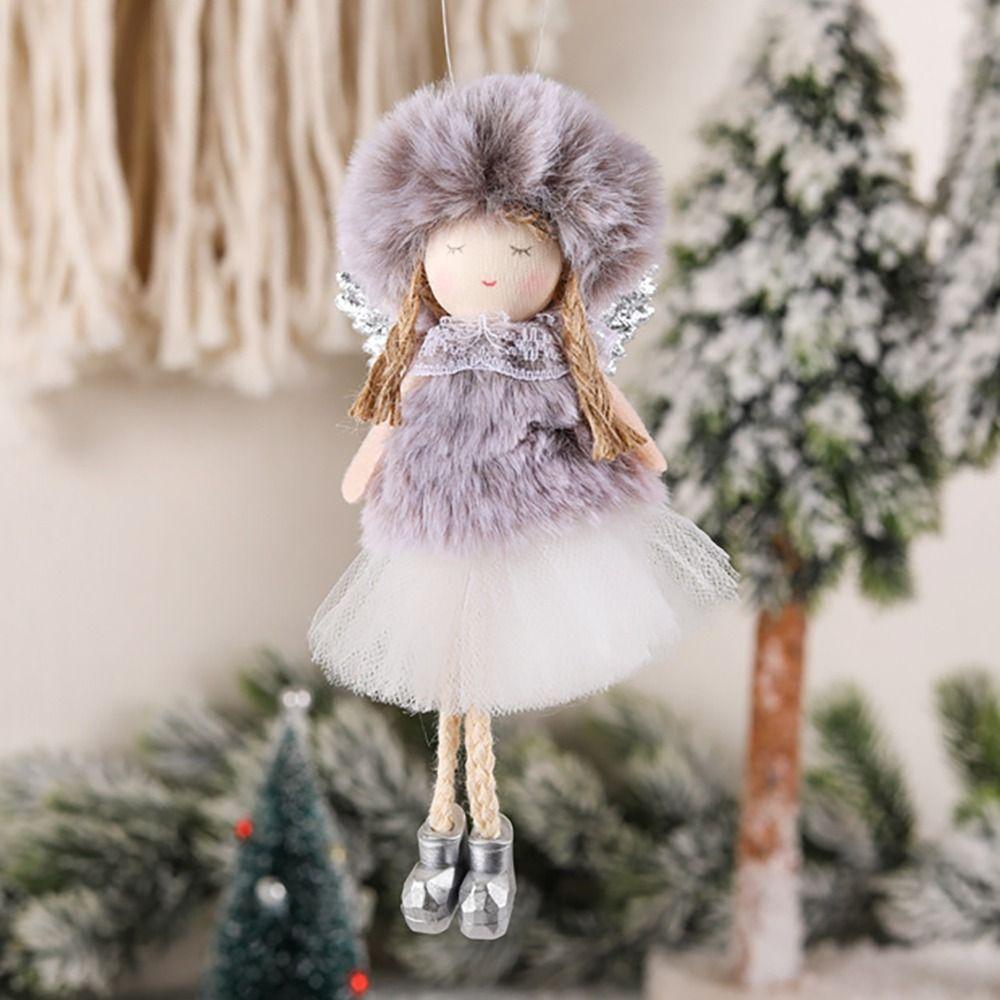 Angel Girl Doll Christmas Hanging Pendants Plush Drop Ornaments Creative Xmas Tree Decorations
