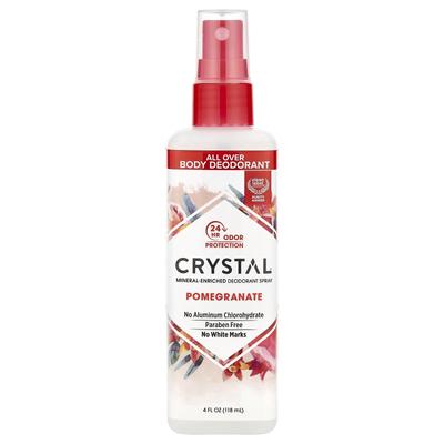 Spray desodorante mineral aprimorado, fragrância de romã, 4 fl oz (118ml)