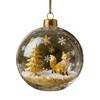 Ornamenti Divertenti per Albero di Natale a Forma di Palla Sportiva 3D Micro Scena Ornamento Sportivo Festivo Palla Trasparente Decorazione da Appendere Ornamento per la Casa