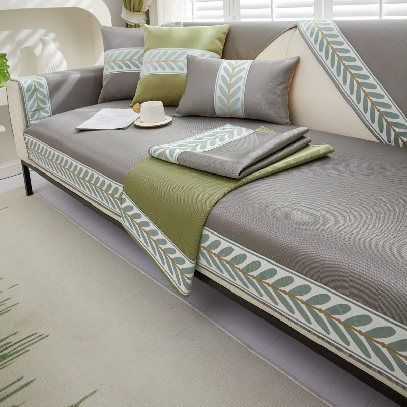 Summer Ice Silk Sofa Cushion Non-Slip Mat Cushion Affordable Luxury Style Sofa Cover Simple Modern Machine Washable