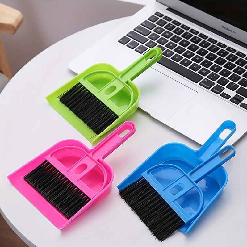 Portable Handheld Cleaning Brush Set with Dustpan for Pet Supplies, Hard Bristle Sweeper Desktop Cleaner
