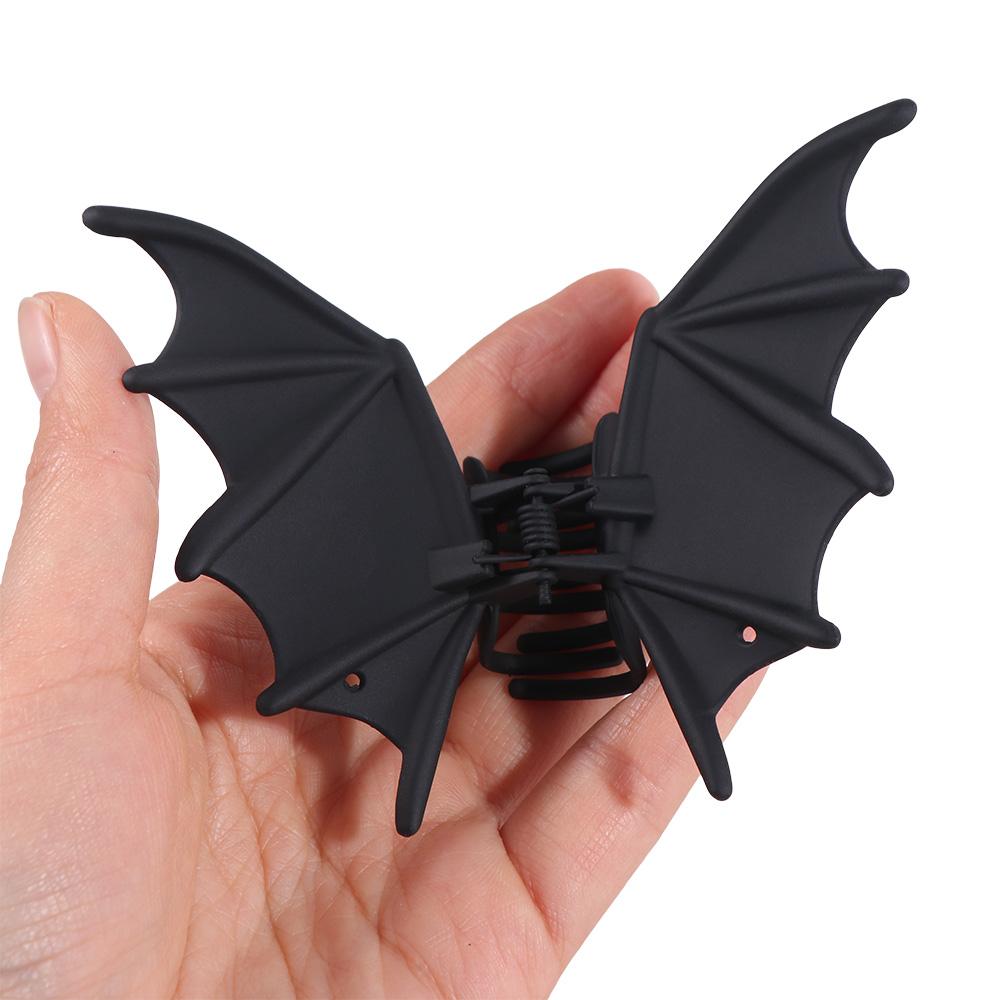 Zinc Zinc Alloy Bat Wings Ponytail Holder Gothic Shark Clip Halloween Hair Claw Women Girl