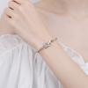 Color Separation Rose Bracelet Women's S925 Silver Plated Pt950 Platinum Moissanite Diamond Bracelet