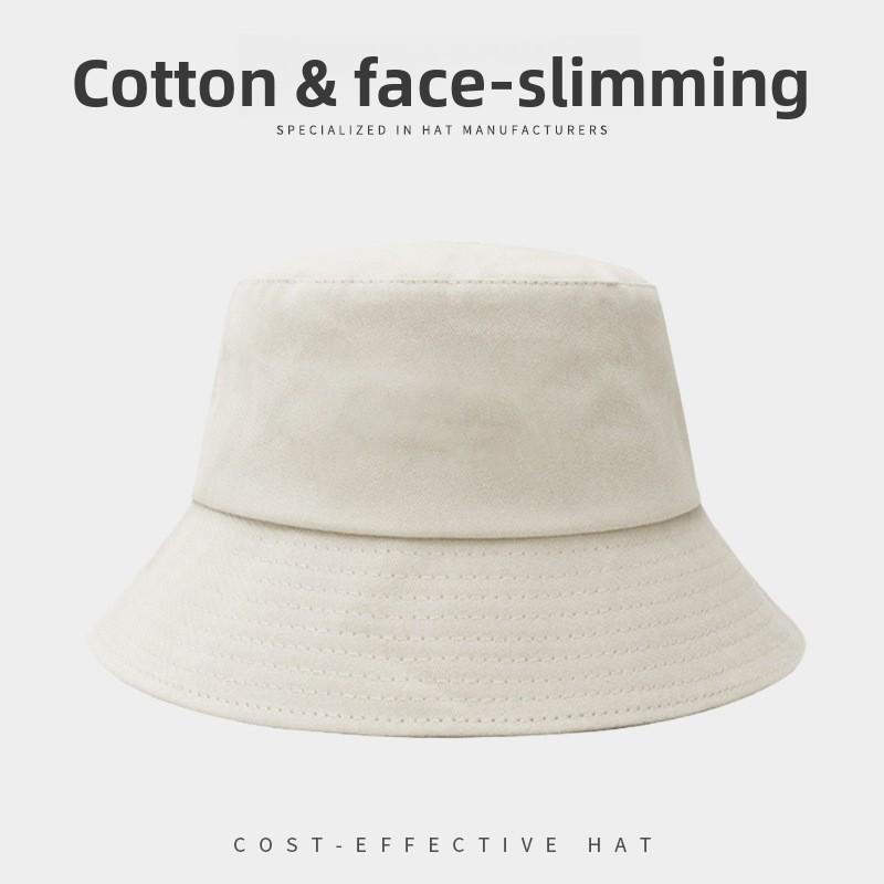 Cotton Bucket Hat Women Men Summer Sun Protection Sunshade Casual For Outdoors