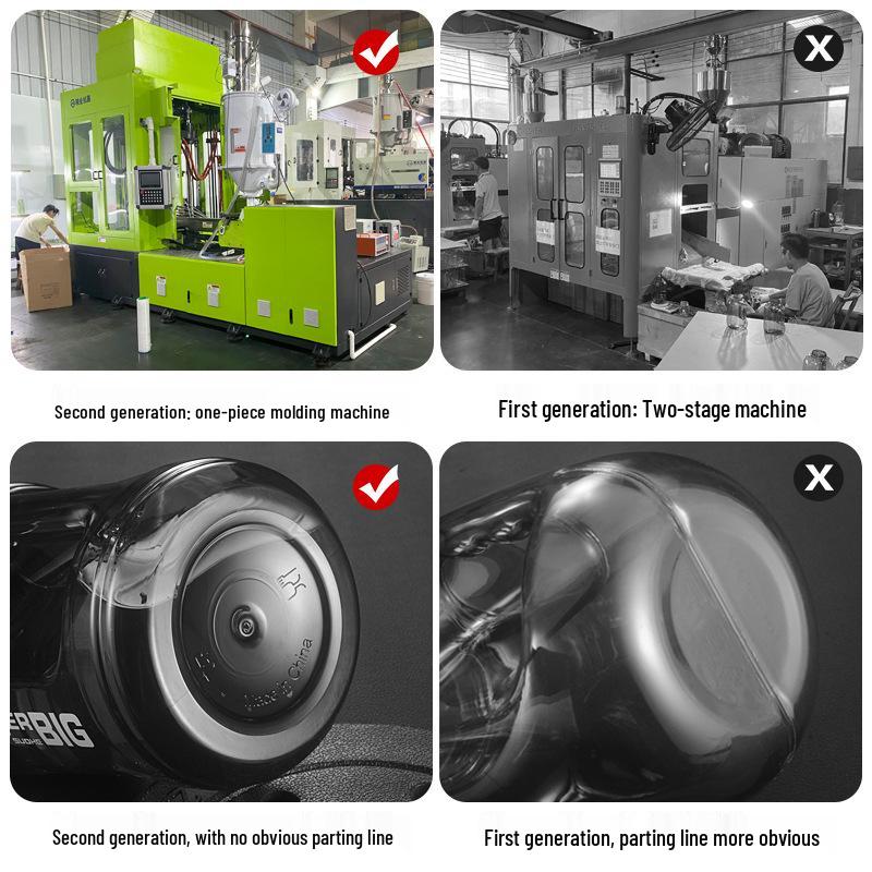 Ton Ton Large Capacity Sports Water Bottle with Straw