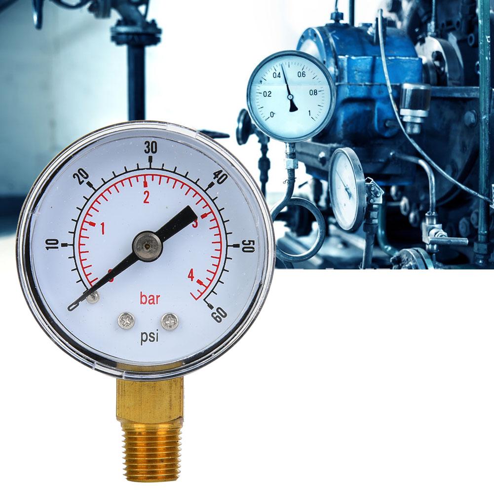 Mechanical Pressure Gauge 1Celsius8inch BSPT Bottom Connection for Oil Water (0-15psi 0-1bar)