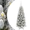 Artificial Christmas Tree with 150 LEDs and Stand White 120 Cm