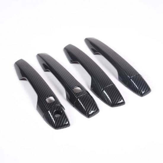 Carbon Fiber ABS Side Door Handle Cover Trim For Mitsubishi Outlander 23-24