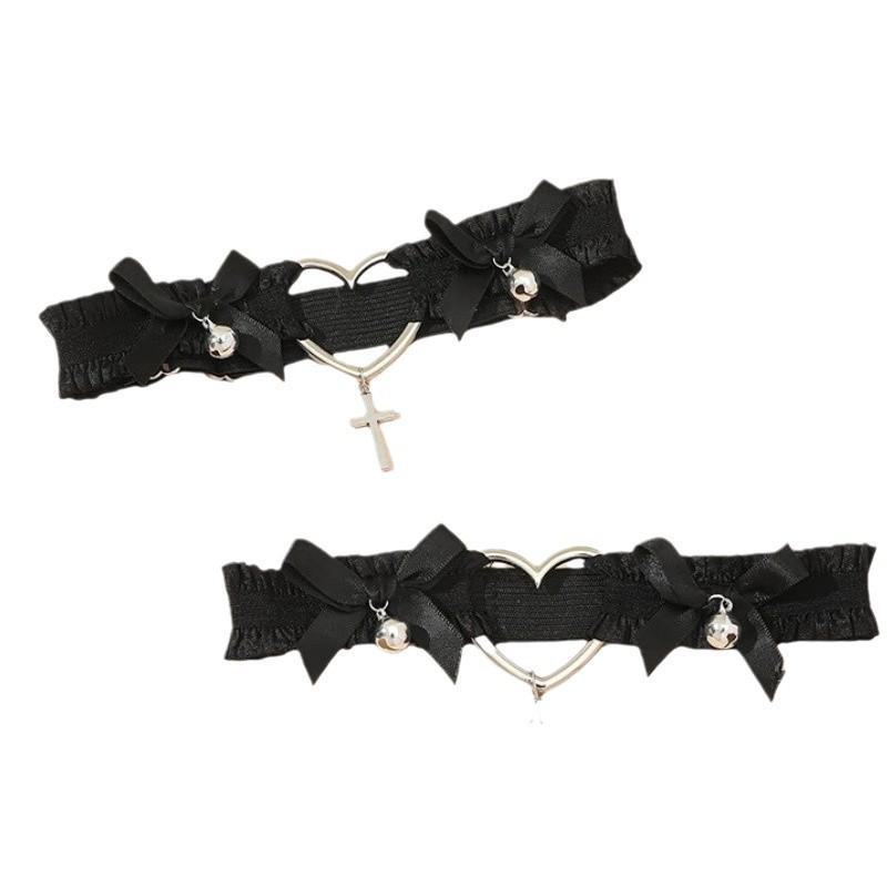 Pierścień na nogę Jinyu Heart-Shaped Black Bow - seksowny dodatek dla kobiet