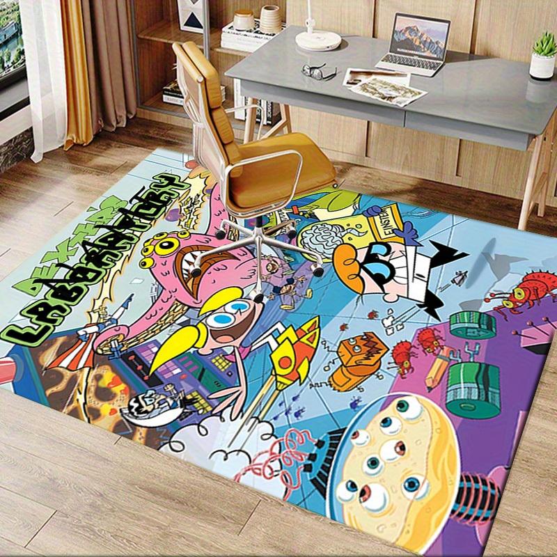 ART Dexter's Laboratory Office Carpet Soft Polyester Entrance Carpet Washable Non Slip Machine Washa