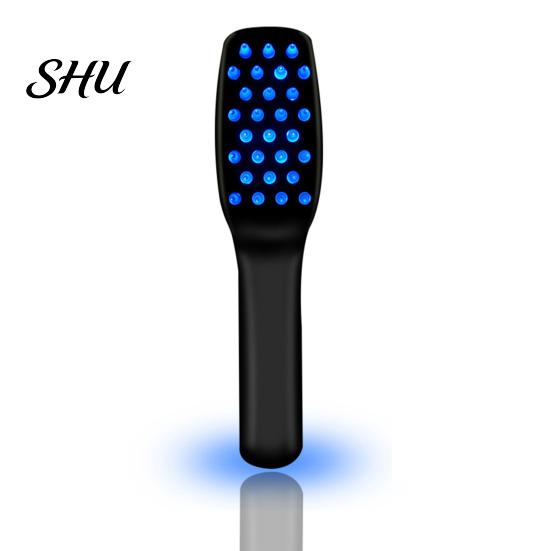Escova de Cabelo com Terapia de Luz Pente Elétrico para Crescimento Massageador Profissional do Couro Cabeludo Ferramenta de Estimulação do Folículo Cabeludo Tratamento da Queda Portátil Massagem