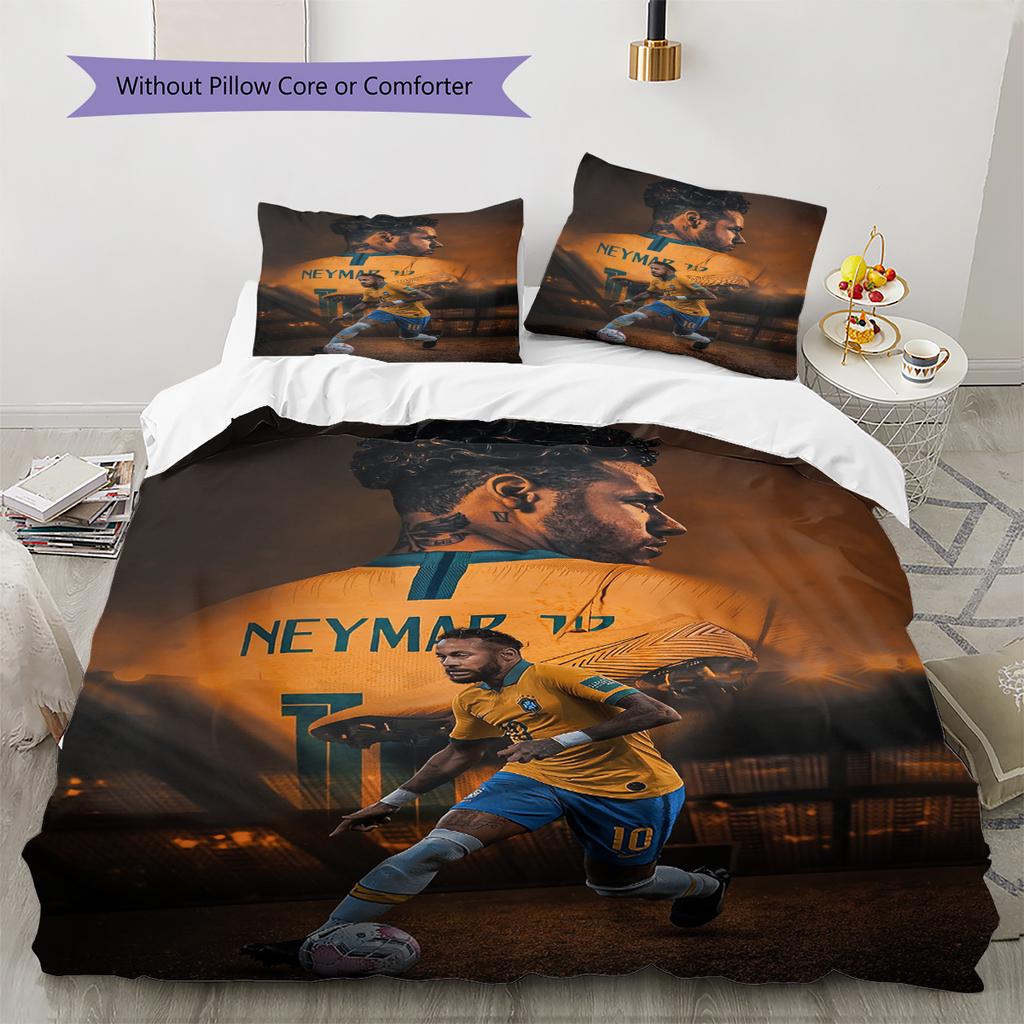 Neymar Muster Bettwäsche Heimdekoration Geburtstags- & Festgeschenk (1 Bettbezug + 2 Kissenbezüge, ohne Füllung)