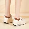 Women's Sneakers Height Increase White Leather Platform Casual Simple Thick Sole Elevator Shake Shoes for Students