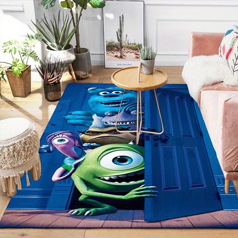 1pc Monsters, Inc Pattern Area Rug Soft Flannel Floor Mat for Living Room,Office,Bedroom and Carpet