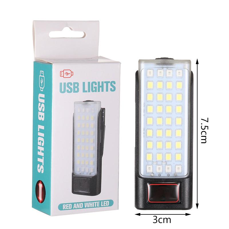 Rechargeable Mini Led Flashlight Worklight Keychain Light Camping Lamp Easy To Carry Multiple Lighting Modes Waterproof Material