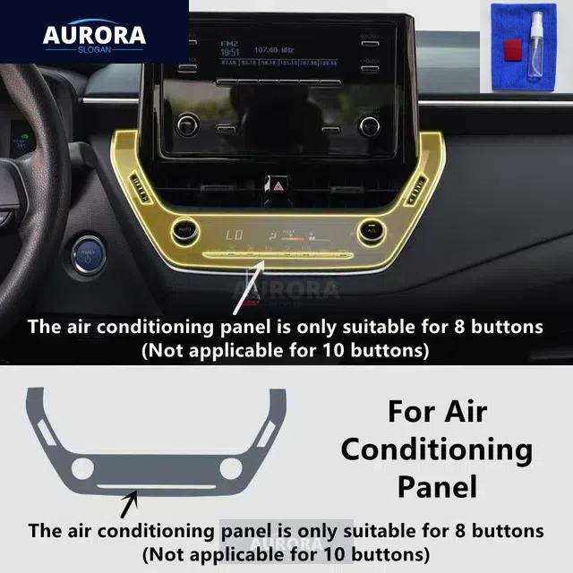 For TOYOTA COROLLA 18-22 Car Interior Center Console Transparent TPU Protective Film Anti-scratch Repair Film Accessories Refit
