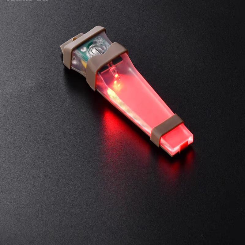 Umbrella Walker Helmet Red Signal Light