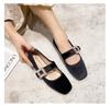 New Women Flat Shoes Girl Crystal Velvet Mary Jane Shoes Sweet Comfortable Slip-on Loafers Big Size 35-43