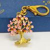 [YISHUI] Good Luck and Wealth Keychain with Cherry Blossom Tree Design - 9 Little Birds, Spring Energy Amulet, Wealth Expansion, New Beginnings,