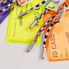 Fluorescent Color ID Card Strap Transparent Credential Holder Card Holder Lanyard  For Keys