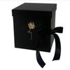 Empty Flower Gift Box Gift Packaging for Celebrations Anniversary Valentines Black