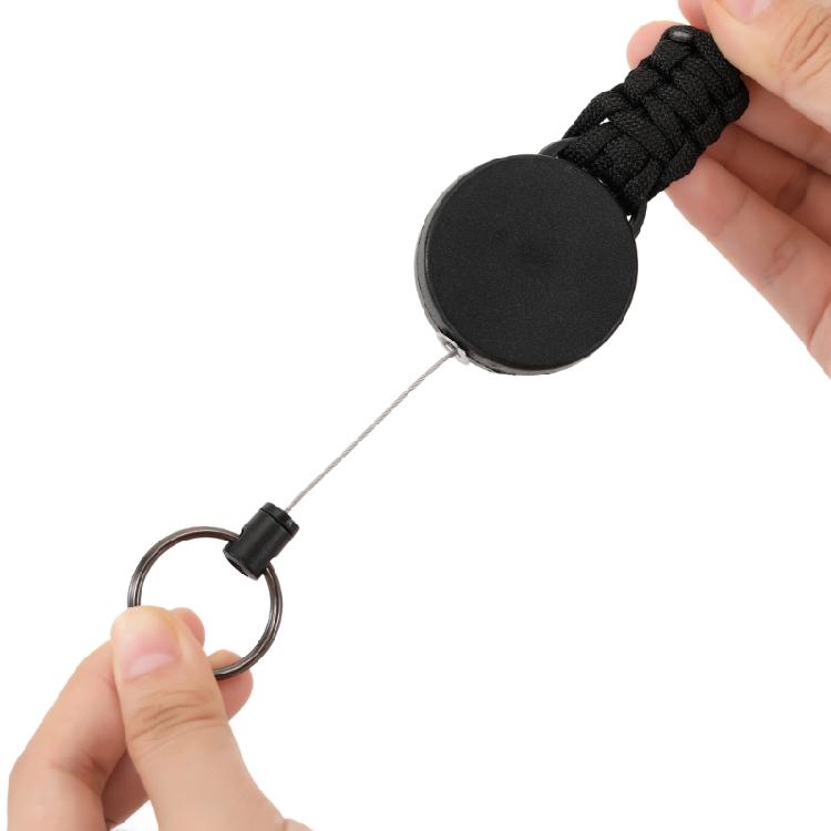 Outdoor Antitheft Keychain Tool Retractable Pull Badges Holder Steel Wire Rope Buckles Key Holder Chain Enduring