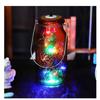 Mason Jar Waterproof Wishing Confession Bottle LED Handheld Night Light for Patio Yard Garden Wedding Decoration Holiday Party