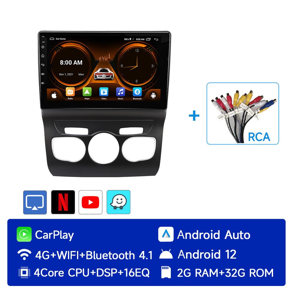 JIUYIN Android 12 Car Radio 2 Din For Citroen C4 2 B7 2013 2014 2015 2016 Multimedia Video Player GPS Navigation 4G Carplay Auto
